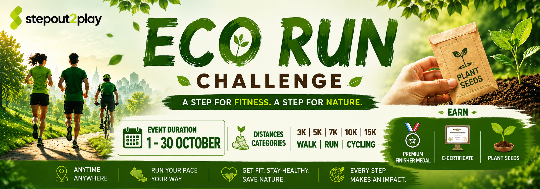 StepOut2Play – Eco Run Challenge 2026 : Virtual Challenge event